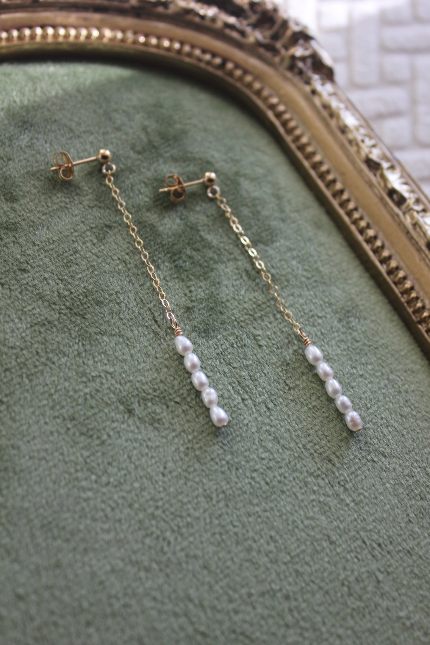 Five Pearl Drop Earrings