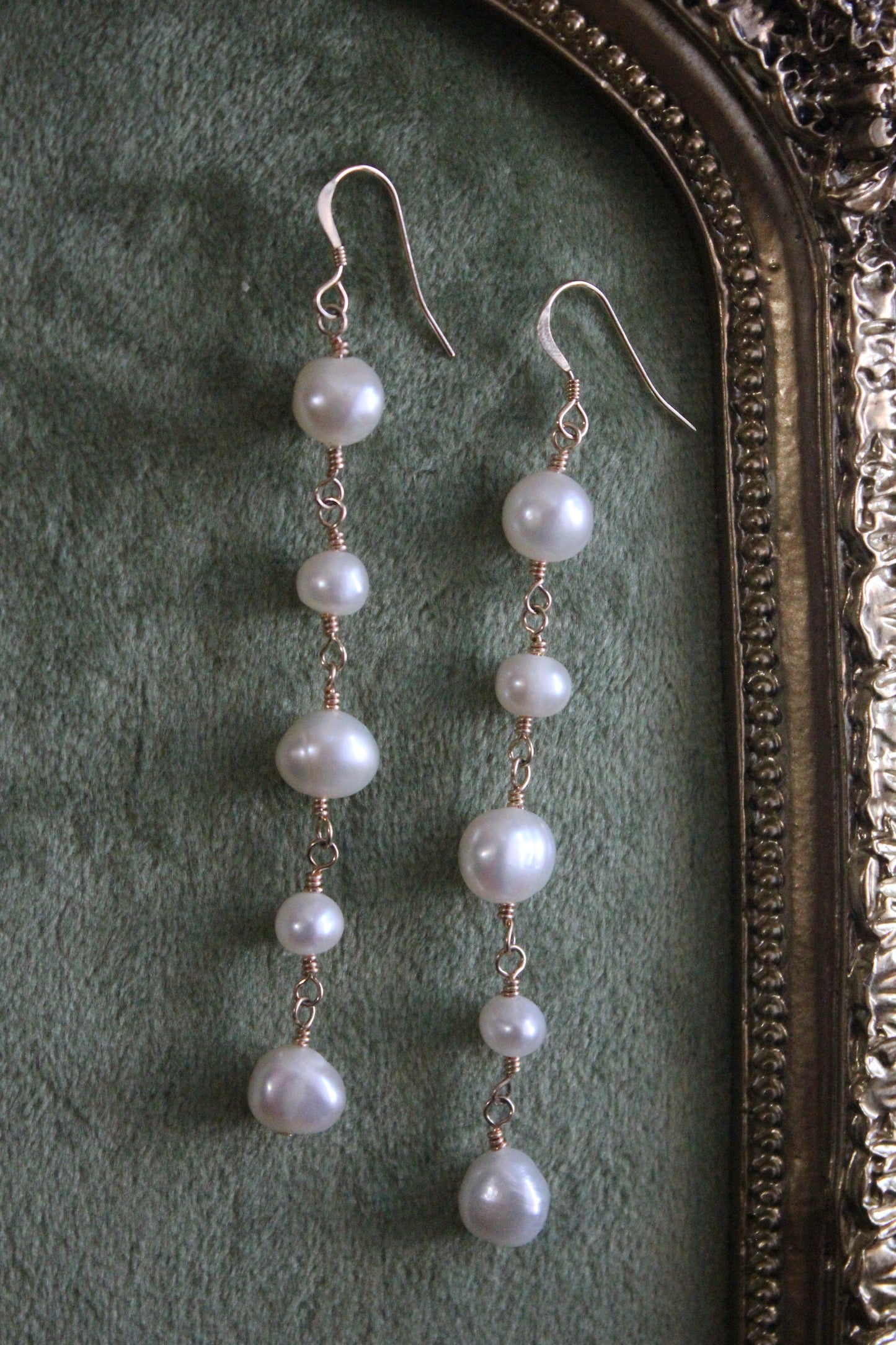 Five Pearl Earrings