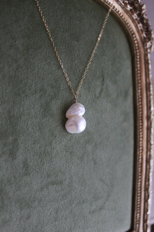 Baroque Twin Pearl Necklace