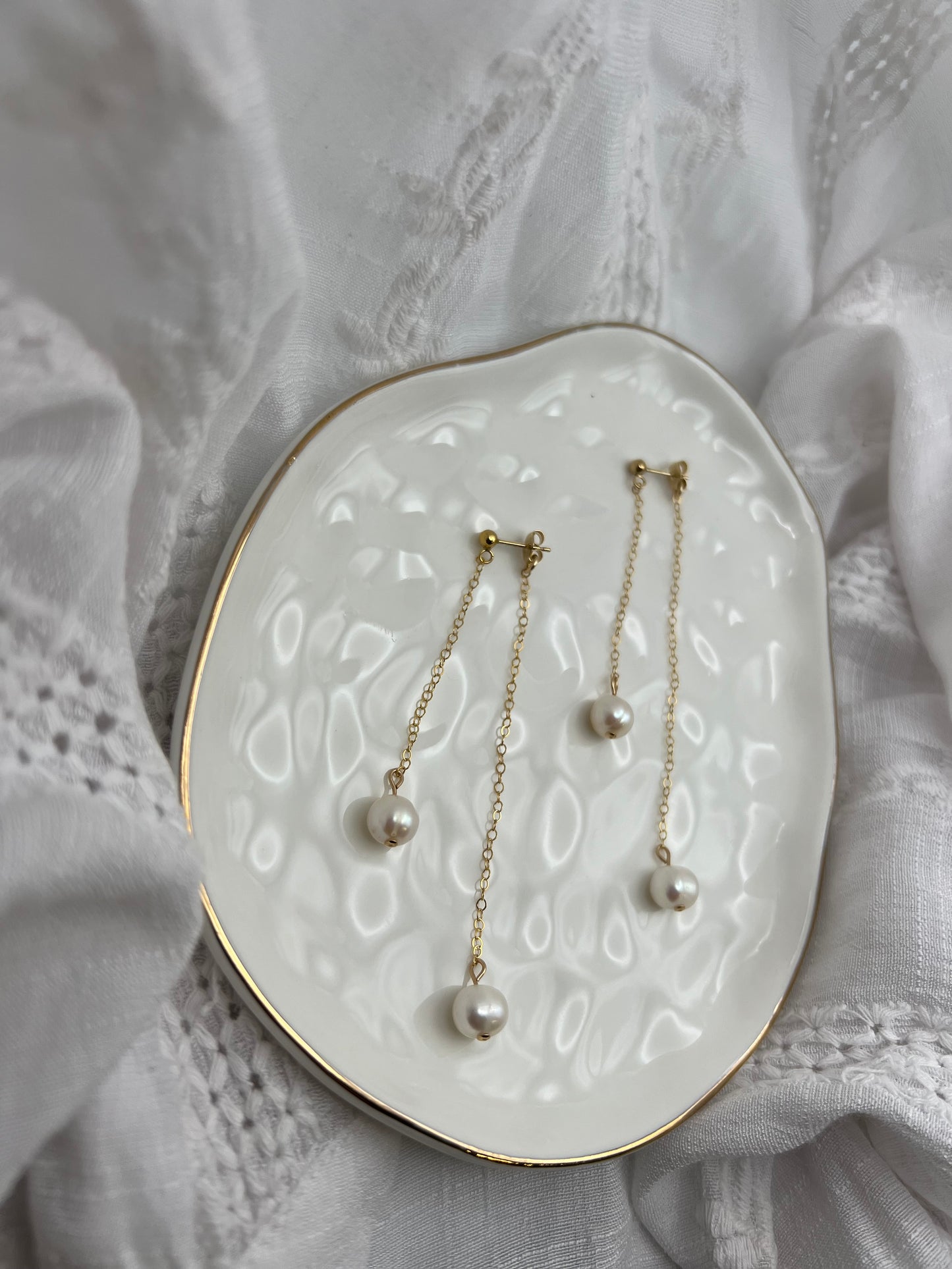 Double Drop Pearl Earrings