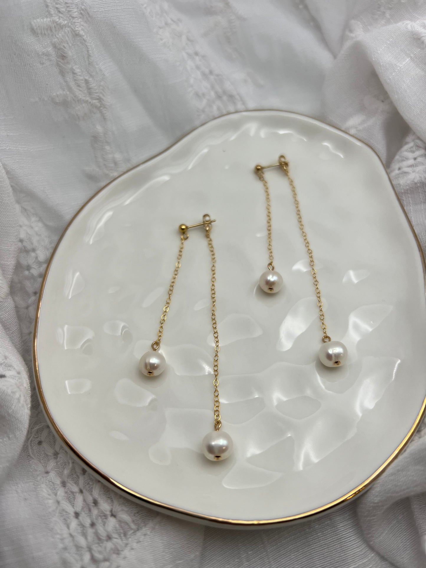 Double Drop Pearl Earrings