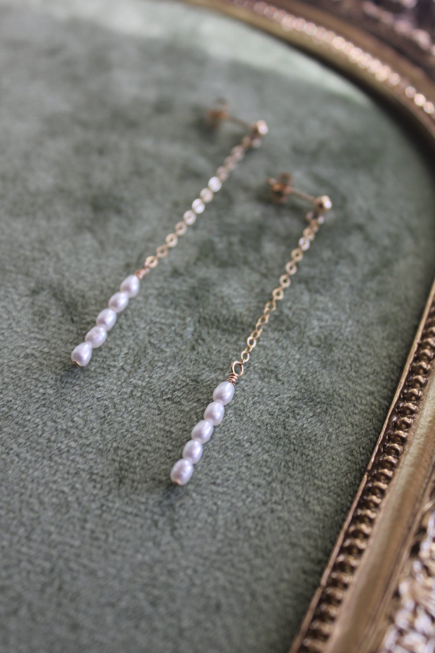 Five Pearl Drop Earrings