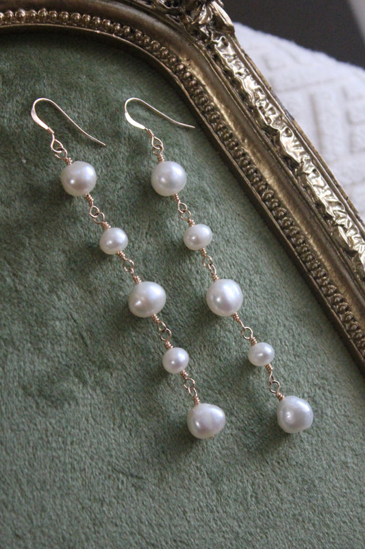 Five Pearl Earrings