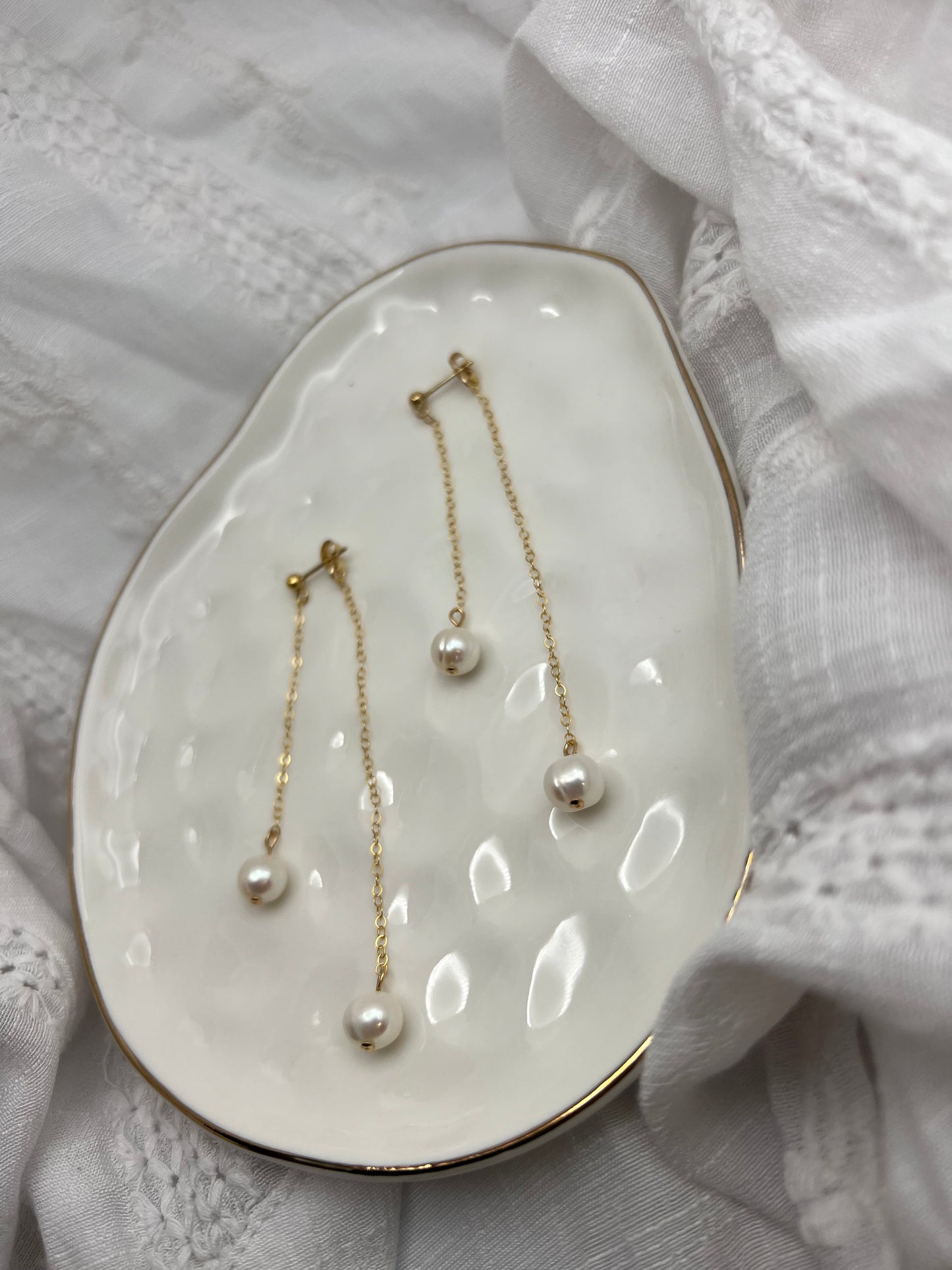 Double Drop Pearl Earrings