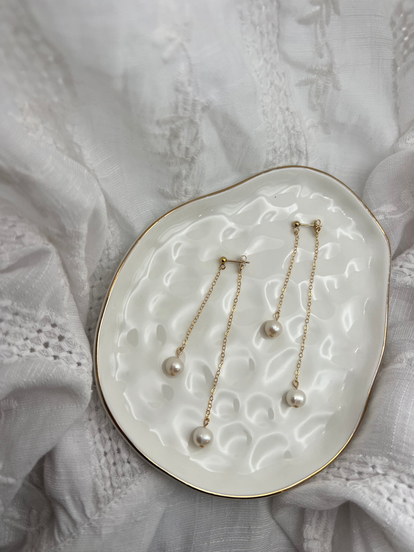 Double Drop Pearl Earrings