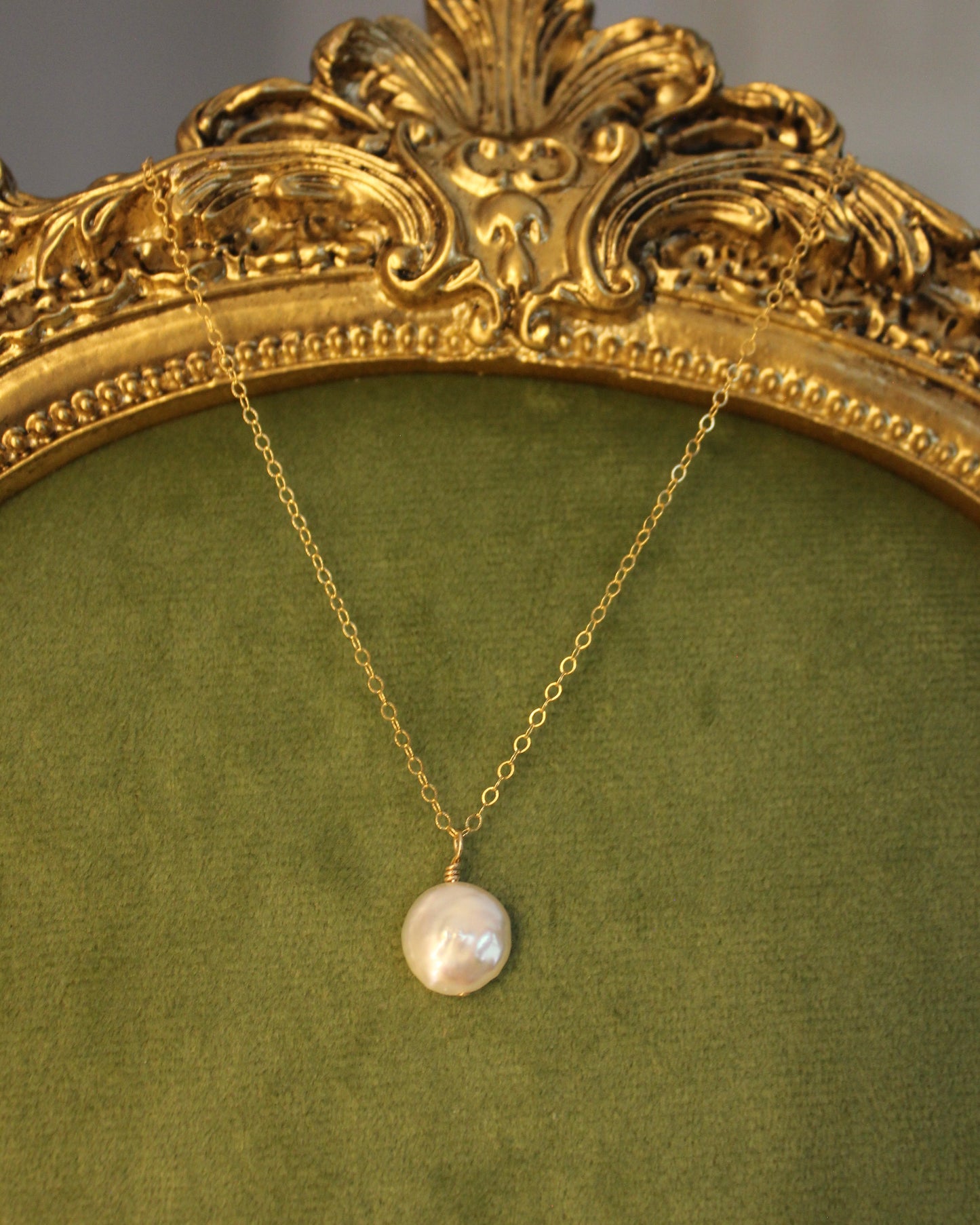 Baroque Single Coin Pearl Necklace